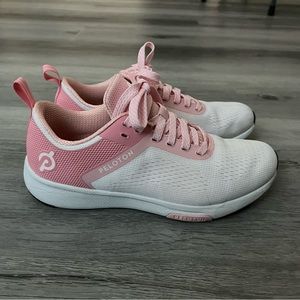 Gray condition Peloton pink/white breast cancer sneakers size 8 women’s